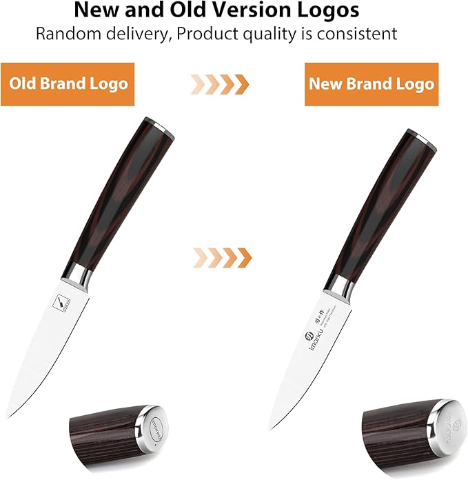 imarku Paring Knife - Paring Knives, 3.5 Inch Small Kitchen Knifes - Japanese High Carbon Stainless Steel Fruit Knife, Ergonomic Pakkawood Handle, Ultra Sharp Blade, Unique Gifts for Men and Women