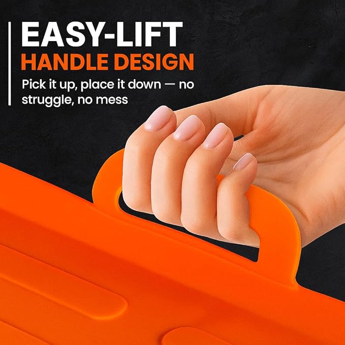 36” Silicone Griddle Mat & Scraper for Blackstone – Heat Resistant BBQ Accessories with Handles – Foldable, Heavy Duty Flat Top Grill Mat – Protects from Rust, Dirt, Insects