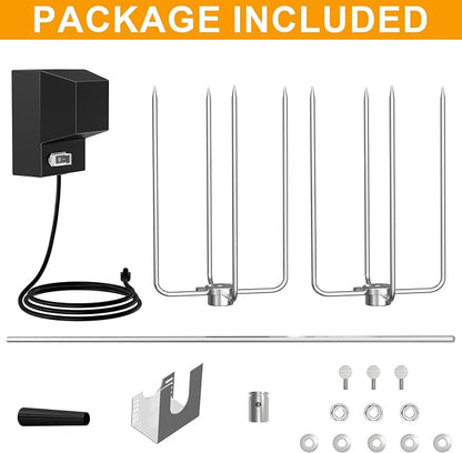 97222 BBQ Rotisserie Grill Kit for Monument Mesa 400 Series 4-Burner Grills | Fits Monument Mesa 400, 13892,24367,24633,41847NG,D405,D425,35633,17842,25392 4-Burner Grills,120V Motor,easy install