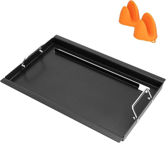 Full-Size Griddle Inserts for Weber Old Spirit 200 Series E/S 200 & 210 Side Control Panel, Flat Top Griddle for Weber Spirit 500 Genesis Silver A, Replace for 7521 7522 7523 65904 65905