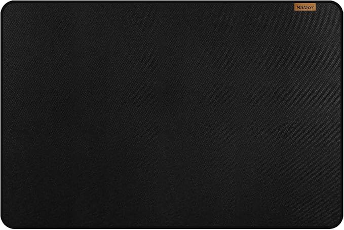 Matace 60x40 Fireproof Under Grill Mats for Outdoor Grill, Large Double-Sided Fire Retardant Silicone Floor Mat for BBQ, Camping Stove, Fire Pit, Waterproof & Grease Resistant for Patio & Deck, Black