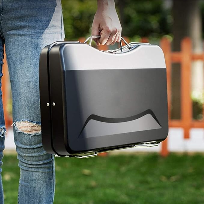 Barbecue Charcoal Grill Portable Charcoal Grill Foldable BBQ Grill Outdoor Picnic Patio Backyard Travel Beach Wild Cooking Portable Charcoal Grill(C)