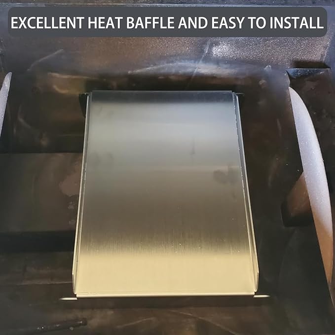 Heat Deflector Grill Replacement Parts for Pit Boss 700 820 1000 1100 Austin XL Pro Series Heat Diffuser Pellet Grill Parts Pit Boss Flame Tamer Heat Shield Plate Drip Pan Heat Baffle Accessories