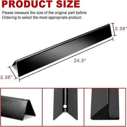 24.5 inch Flavorizer Bars Replacement for Weber Genesis 300 Series, Genesis E-310 E-320 E-330 S310 S320 Grill (with Side-Mounted Control), 7540 Porcelain-enameled Steel, 5 Pack