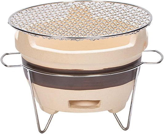 Small Charcoal Grill Camping Stove Multifunctional BBQ Grill Portable Clay Stove Japanese for Outside BBQ Picnic Hiking Patio, Style C
