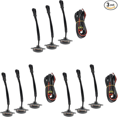 9X Smoked Lens Amber LED Front Grille Running Lights Lamps for