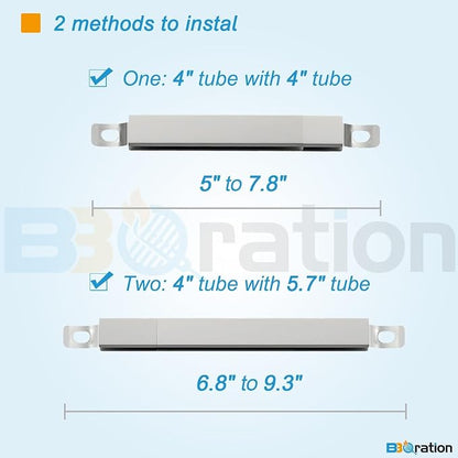 4-Pack Universal Adjustable Crossover Tubes for Charbroil | Carryover Tubes for Charbroil Kenmore and Others Most Gas Grill