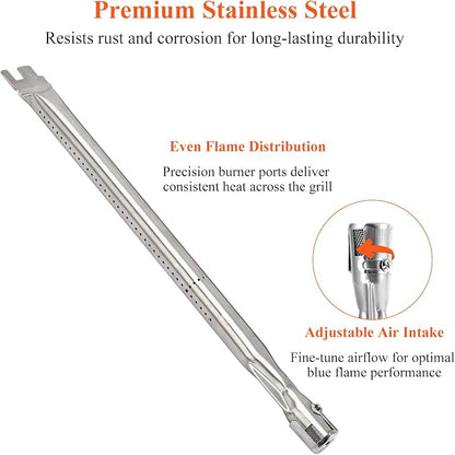 Repair Kit for Ducane Gas Barbecue Grill 30400040, 3100, 3200, 3400 Burner Tube, Stainless Heat Plate Tent, Burner Cover Replacement for Ducane 3 Burner DUCHD1, 30500048, 30500602, DUCHP1