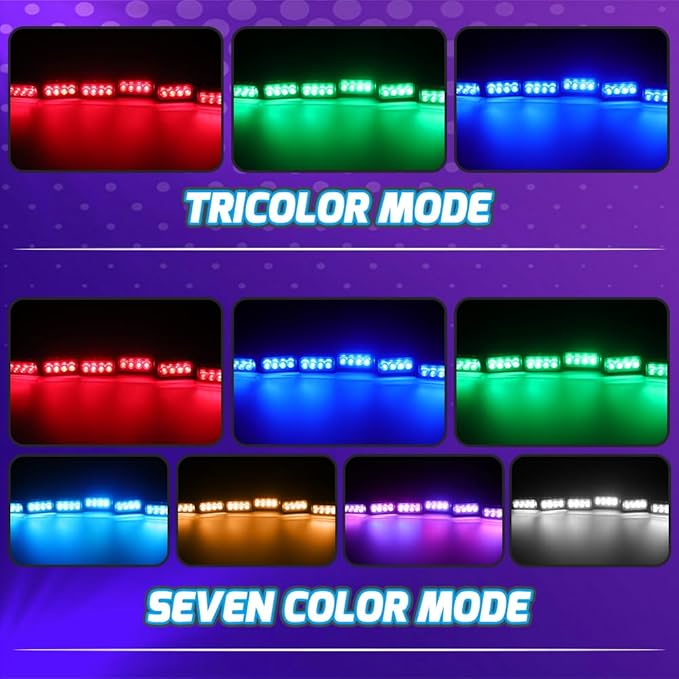 6PCS Grill Lights Compatible with Jeep Wrangler 2018-2023, APP Control 8 Lighting Modes Front Bumper Grille Light Daytime Running Light LED Marker Lamp Accessories (RGB)