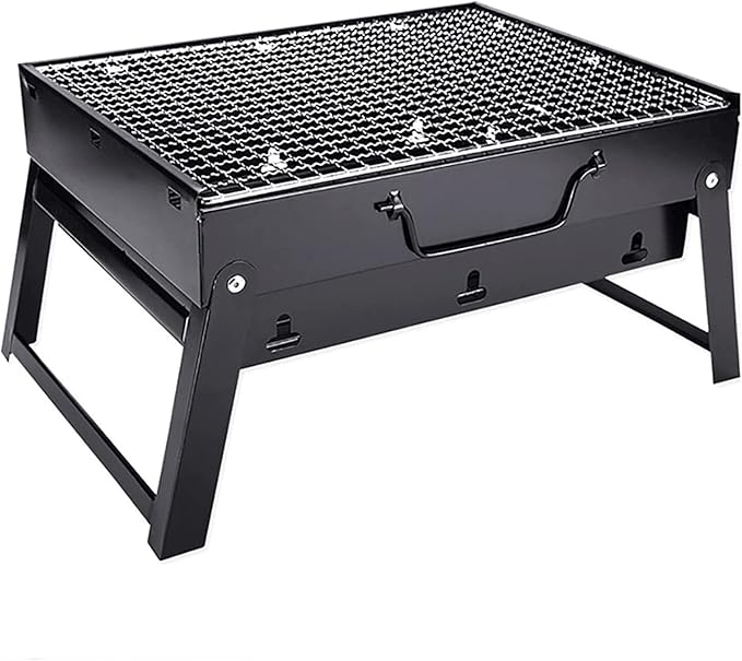 Portable Charcoal Grill Folding Barbecue Grill for Camping BBQ Outdoor Picnic Party Cooking Rack Tools Mini BBQ Grill Charcoal Grills,A-1