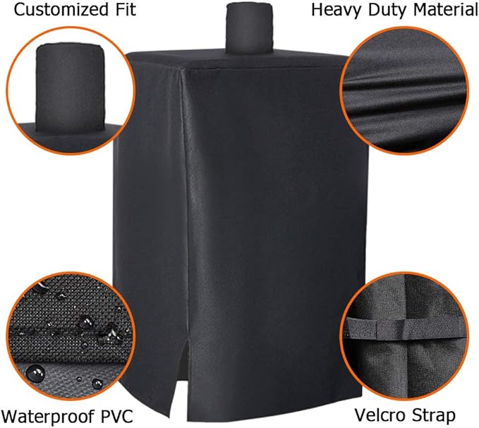 NEXCOVER 73550 Pellet Smoker Cover, 600D Heavy Duty BBQ Grill Cover for Pit Boss Grills 77550 5.5 and 5 Series PBV5P1, pro Series 4 Vertical Pellet Smokers PBV4PS1