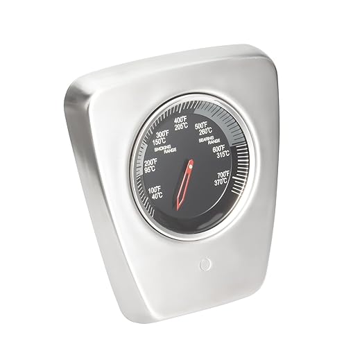 Grill Temperature Gauge for Napoleon LEX485/605/730 Series Grills S91001, BBQ Replacement Parts for Napoleon Built-in BILEX485/605/730 and Mirage 485/605/730 Series, Stainless Steel