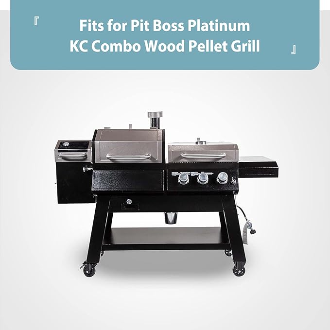 SHINESTAR Sturdy Grill Cover for Pit Boss Platinum KC Combo PB1285KC and Pro Series I 1100 Combo Grill, 600D Heavy Duty, Special Zipper Design & Handles, All Weather Protection, 73301