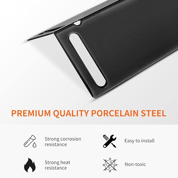 Hisencn Grill Replacement for Smoke Hollow PS9900, PS9500, 6800, Smoke Hollow Grill Parts for 16.5" Porcelain Steel Heat Plate Shield, Stainless Steel Pipe Burners, Cast Iron Cooking Grate