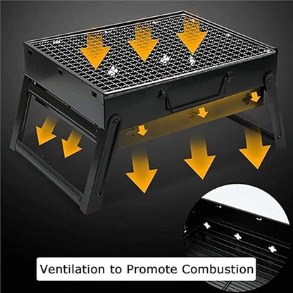 IRYZE Portable Charcoal Grill Charcoal Grill Easy to Install Barbecue Grilling Portable for Outdoor BBQ Picnic Patio Backyard BBQ Grill for Outdoor (Size : 43x29x23cm)
