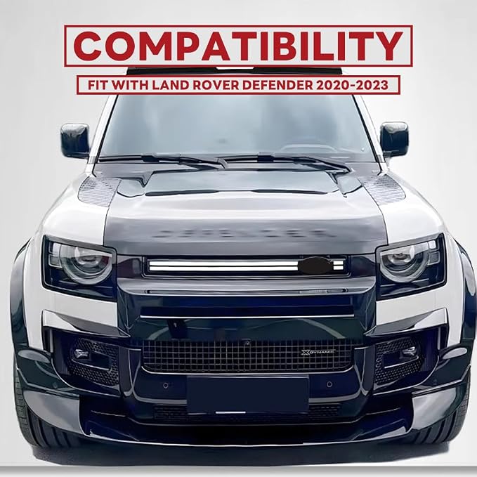 LED Grille Lights for 2020-2024 Land Rover Defender 90 110 130 Front Grill Trim Strips Lighting Accessories