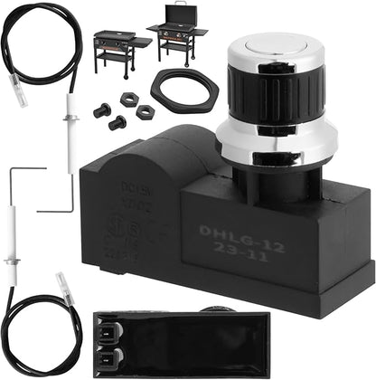 Grill Igniter Kit for Blackstone 28 Inch Griddle Igniter Replacement, Updated Universal 2-Outlet Electronic Ignitor Kit for Blackstone Griddle 28 inches Accessories, AA Battery Required