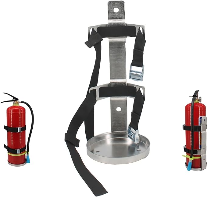 Fire Extinguisher Metal Bracket, Heavy Duty,304 Stainless Steel, Compatible with 5-Pound Fire Extinguishers