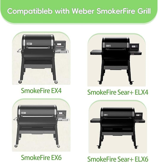 SafBbcue Glow Plug for Weber SmokeFire EX4/EX6/EPX6 Wood Pellet Grills with 4pcs 250V Grill Fuses for Weber Wood Pellet Grills,Replacement Glow Plug for Weber 7009,an Element to Ignite Wood Pellets