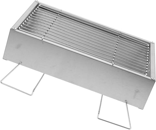 DOITOOL Foldable Stainless Steel Outdoor Charcoal Grill Rack 36x26.5x17.5cm Portable Bbq Stove for Camping and Backyard Barbecue