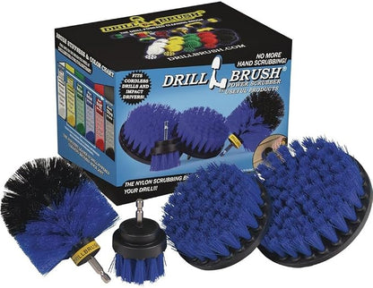 Cleaning Drill Brushes for Vinyl Liners - Rotary Brushes for Walls and Deck | Drillbrush Boat Hull Cleaner Set/Swimming Pool Accessories - Hot Tubs and Spas Cleaning Brush Kit - Pool Cover Scrubber