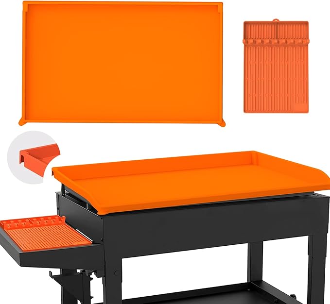 Full-Edge 36" Silicone Griddle Cover, with 16" Silicone Spatula Mat, Compatible with Blackstone Griddle, Perfect All-Season Outdoor Protection Combination