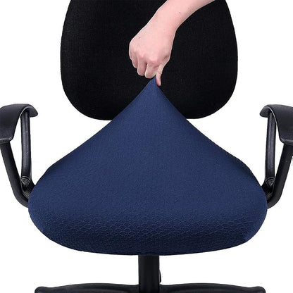 Smiry Office Computer Chair Seat Covers for Desk, Anti-dust Protector | Stretch Jacquard Removable Washable Desk Chair Seat Cushion Protectors, Navy Blue