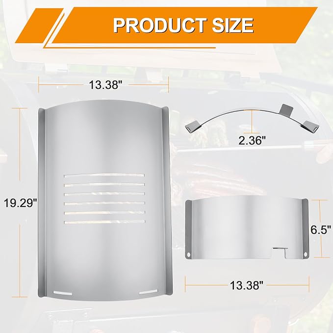 Flame Broiler Kit for Pit Boss Lexington 500/540/550 Navigator 500/540 Series Pellet Grills with Slide Cover and Bottom, Heat Diffuser Replacement Parts for Pit Boss PB500NX Pellet Grill Smoker
