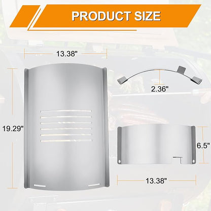 Flame Broiler Kit for Pit Boss Lexington 500/540/550 Navigator 500/540 Series Pellet Grills with Slide Cover and Bottom, Heat Diffuser Replacement Parts for Pit Boss PB500NX Pellet Grill Smoker