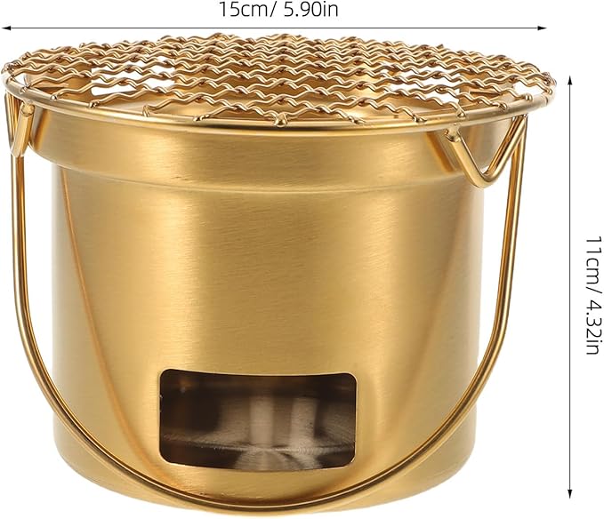 Small Grill: Stainless Steel Small Bbq Grill For Outdoor Camping Picnic Table - Portable Charcoal Barbecue Stove For Camping Backyard Picnic