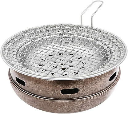 BBQ Barbeque Barbecue,BBQ,Smokeless Charcoal Barbecue Grill,Checked Grill with Handle,Indoor Outdoor,2 Styles (Color : B)