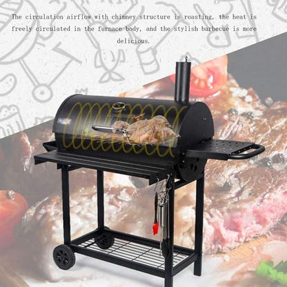 Portable Charcoal Grill Thick Stainless Steel Outdoor Barbecue Grill, Camping BBQ Grills with Stable Durable Stretchable Dining Rack,A-1