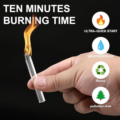 Fire Starter 50 pcs- Natural Fire Starters for Indoor Fireplace Long-Burning Charcoal Starters - Odorless Firestarters for Wood Stove, Chimney, Campfires & Grill - Quick Ignite