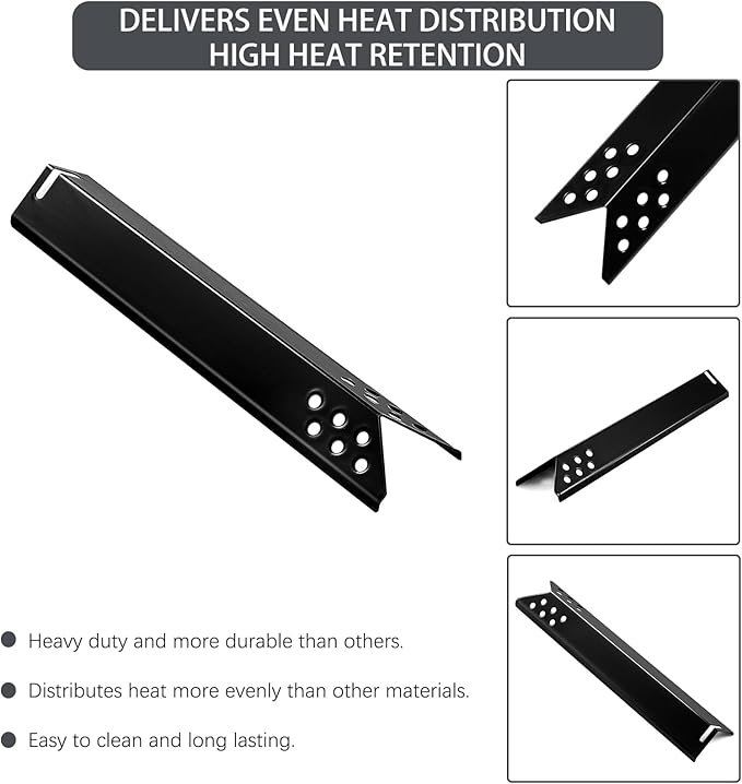 BG2824B Heat Tents Grill Replacement Parts for Expert Grill Parts 5210050 BG2824BP BG2824BN XG16-096-034-00 XG17-096-034-04 Porcelain Steel Expert Heat Plates Grill Accessories 4 Burner Grill Parts
