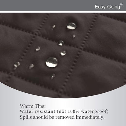 Easy-Going Reversible Couch Cover, Recliner 22 in, Chocolate/Ivory | Machine Washable Slipcover For Dogs, Water Resistant Furniture Mat For Living Room, Non-Slip Sofa Cover, Pet Friendly