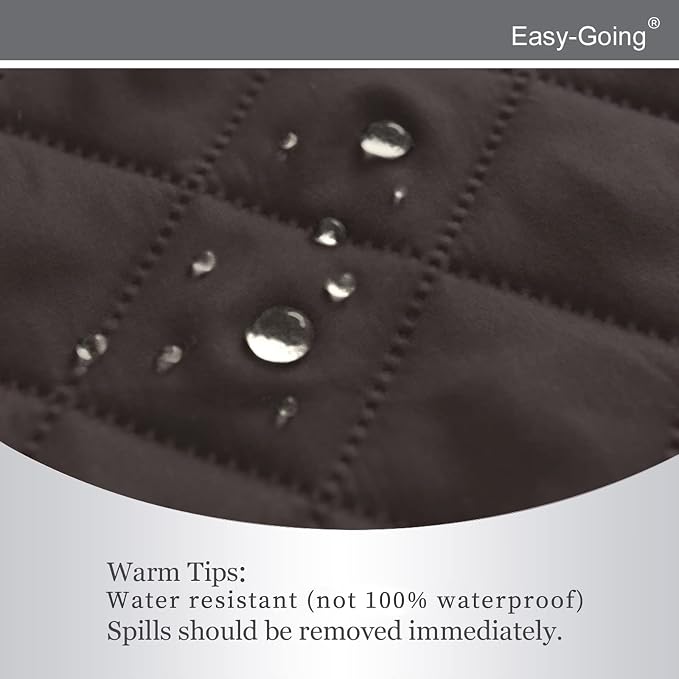 Easy-Going Reversible Couch Cover, Recliner 22 in, Chocolate/Chocolate | Machine Washable Slipcover For Dogs, Water Resistant Furniture Mat For Living Room, Non-Slip Sofa Cover, Pet Friendly