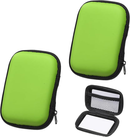 2Pcs Card Game Case, Soft Cloth Playing Waterproof Card Storage Travel Game Case Compatible for Outdoor Gaming Camping, Green