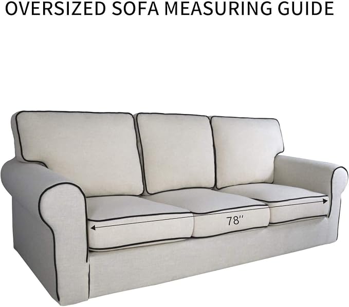 PureFit Reversible Quilted Sofa Cover, Water Resistant Slipcover Furniture Protector, Washable Couch Cover with Non Slip Foam and Elastic Straps for Kids, Pets (X Large, Classic Blue/Ivory) | Classic Blue/Ivory, Water Resistant Couch Protector, Washabl...