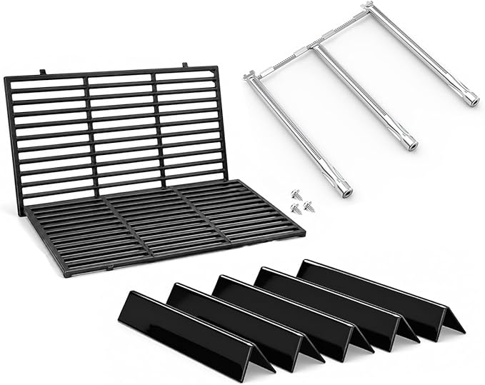Spirit e310 7636 Flavorizer Bars & 69787 Grill Burner 7638 Grill Grate for Weber Spirit & GS4 Spirit II 300 Series E310 E320 E330 S310 S320 S330 68950 with Front Control, for Weber Grill Parts