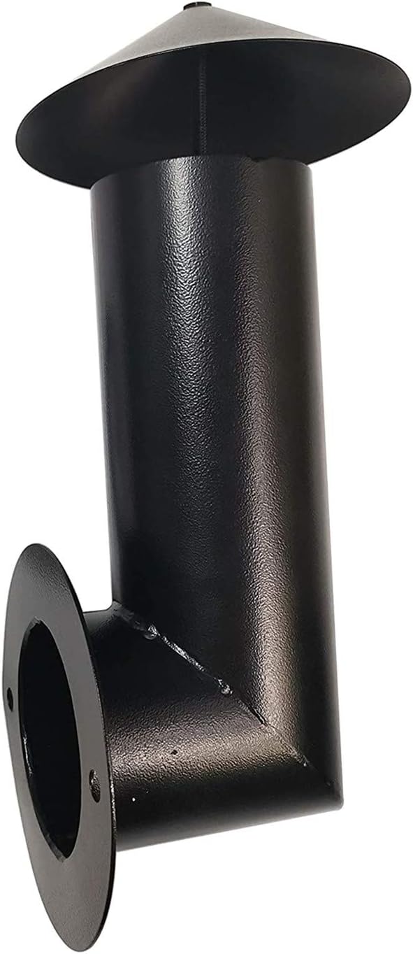 SafBbcue Pellet Grill Smoke Stack Compatible with Pit Boss, Camp Chef, Z Grills and Other Pellet Smokers Grills Chimney, Upgraded Porcelain Steel Smoke Stack Kits for Traeger Smoke Stack, Black