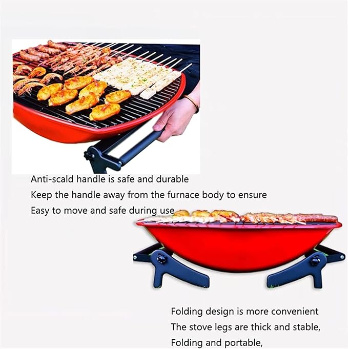 Outdoor Picnic Charcoal Grill Foldable BBQ Grill for Outdoor Barbecue Grill Campers Barbecue Travel Park Beach Outdoor Grill