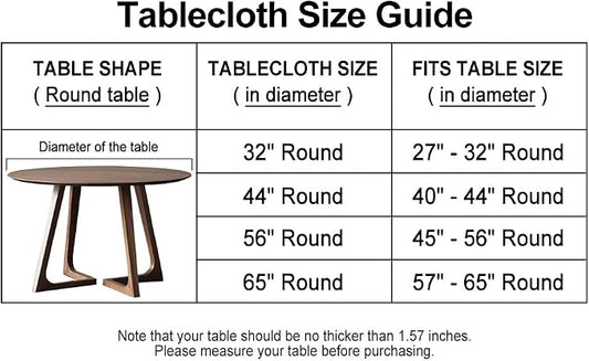 LIBERECOO Round Fitted Tablecloth with Elastic, Flannel Backed Vinyl Tablecloths for 45" - 56" Tables, Waterproof Wipeable Reusable Plastic Table Cloth for Indoor & Outdoor, Boho Sunburst Medallion