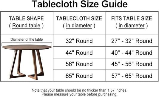LIBERECOO Round Fitted Tablecloth with Elastic, Flannel Backed Vinyl Tablecloths for 45" - 56" Tables, Waterproof Wipeable Reusable Plastic Table Cloth for Indoor & Outdoor, Enchanted Rose Garden
