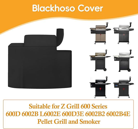 Grill Cover for Z Grill 600 Series 600D 6002B L6002E 600D3E 6002B2 Pellet Grill and Smoker, Waterproof Heavy Duty Z Grill 600 Series Pellet Smoke Cover, Outdoor BBQ Accessory