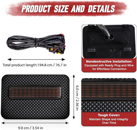 4 LED Grille Lights with Wire Harness and Fuse, LED Front Grill Light, Compatible with Toyota Tacoma SR/SR5 2024-2026, 1 Set (Smoked Black Cover)