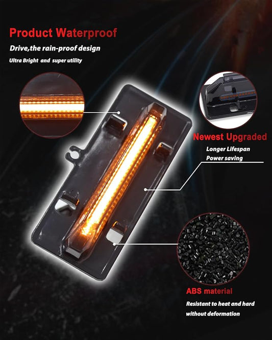 ‎MODIPIM 5PCS Amber LED Front Grille Lights for Ford F150 XL/XLT/XLT Sporting 2021-2023 Front Grill Smoked Lens Running Light Kit with Wiring Harness