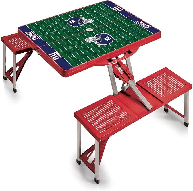 Picnic TIME NFL Football Field Folding Picnic Table, Camping Table, Outdoor Table with Umbrella Hole