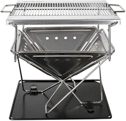 Portable Charcoal Grill, Camping BBQ Grills Outdoor Barbecue Grill Stainless Steel Folding Cookware for Camping Hiking Backyard Tailgating,A-1