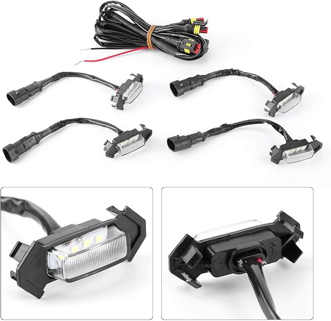 4pcs 12V Car LED Grille Light for 2016-2020 - High Brightness Accessory (White Case)