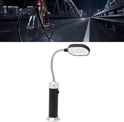 Magnetic Gooseneck Lamp, High Brightness LED Work Light 360° Adjustable for Outdoor Fishing BBQ Cycling Aluminum Alloy 4.3in Hose (Black)